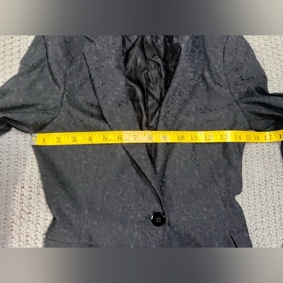 Zara Basics Black Blazer Jacket XS Textured - Picture 5 of 6
